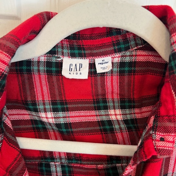 GAP Kids Red and Black Long Sleeve Plaid Dress Girls Size XL - Picture 12 of 13